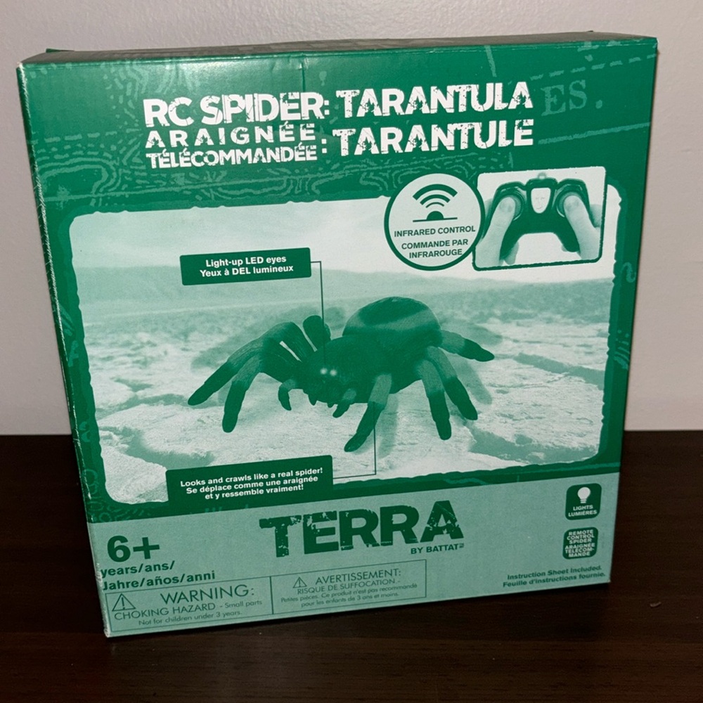 TERRA TARANTULA, Remote Control Spider, Never Used In Box (Zip Ties Cut), Blue